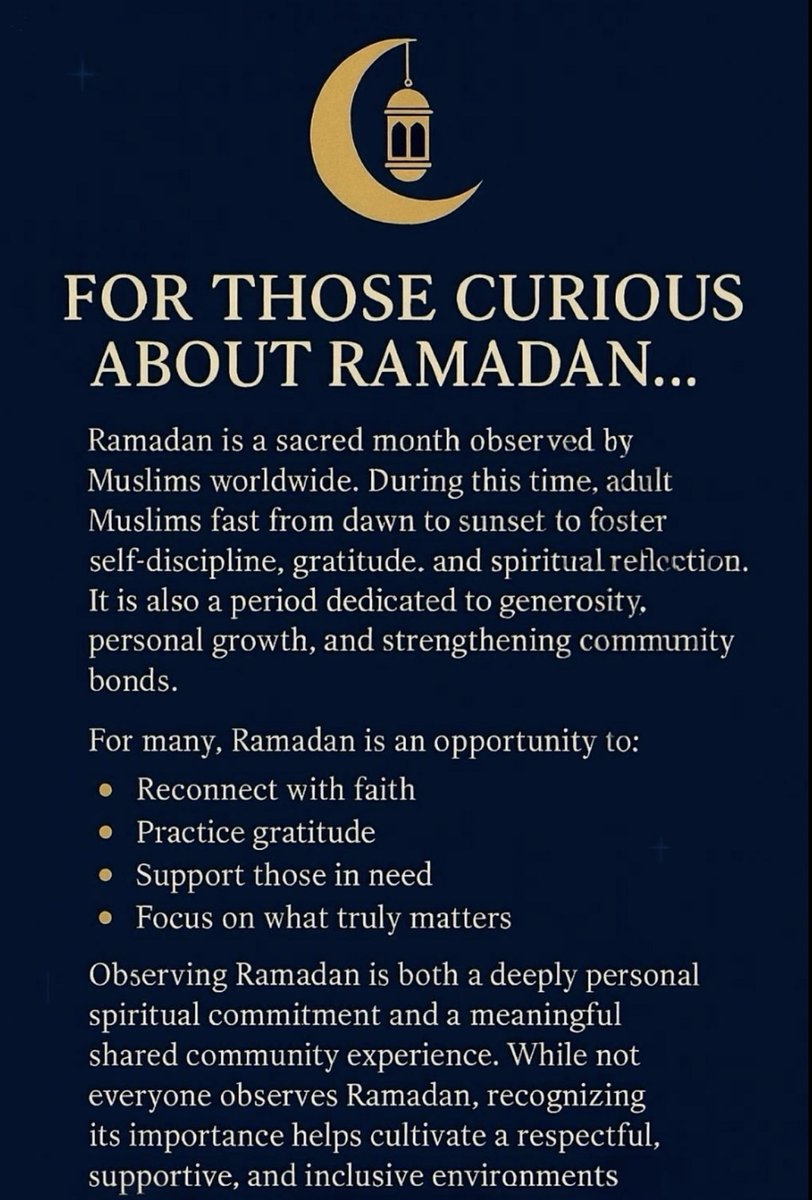 🌙 Ramadan Mubarak - Blessed Ramadan
🌙 Ramadan Kareem - Generous Ramadan
🌙 Happy Ramadan - This is not traditional to say, but it is still well-intentioned.

Ramadan begins on the evening of February 17th, with fasting beginning the next day. Supporting any one of your
