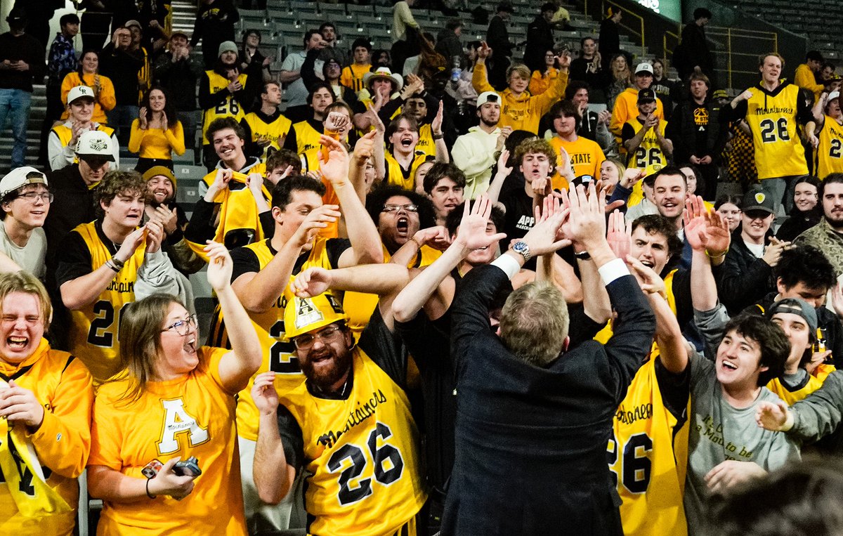AppStateMBB's tweet image. We couldn’t do what we do without you, #AppNation! 

Get to Holmes this week and help us close out our home schedule strong. 

🎟️ goapp.st/2526MBBSGTix

#TakeTheStairs