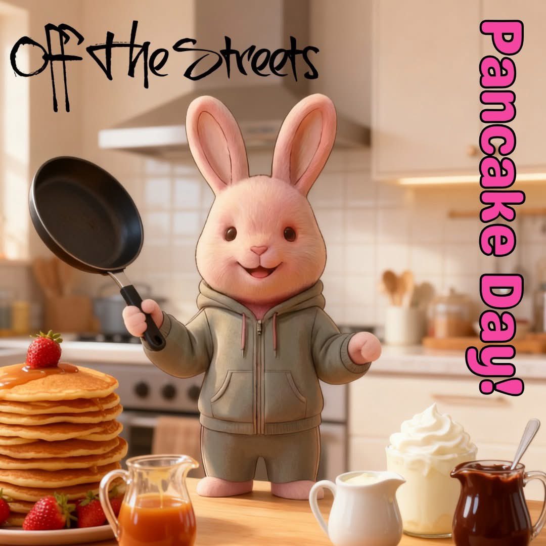 streets_off's tweet photo. 🥞  Pancake Day:  warmth, kindness, and community — sharing simple joys, good company, and small moments that bring us together. #pancakeday #homeless #sharing #family #love #together https://t.co/g50nmc7EYs