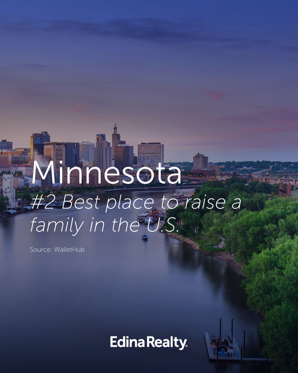Pretty great place to call home, right? Minnesota was ranked the #2 best place to raise a family in the U.S., and we couldn’t agree more! Ready to start your home search? Reach out!
