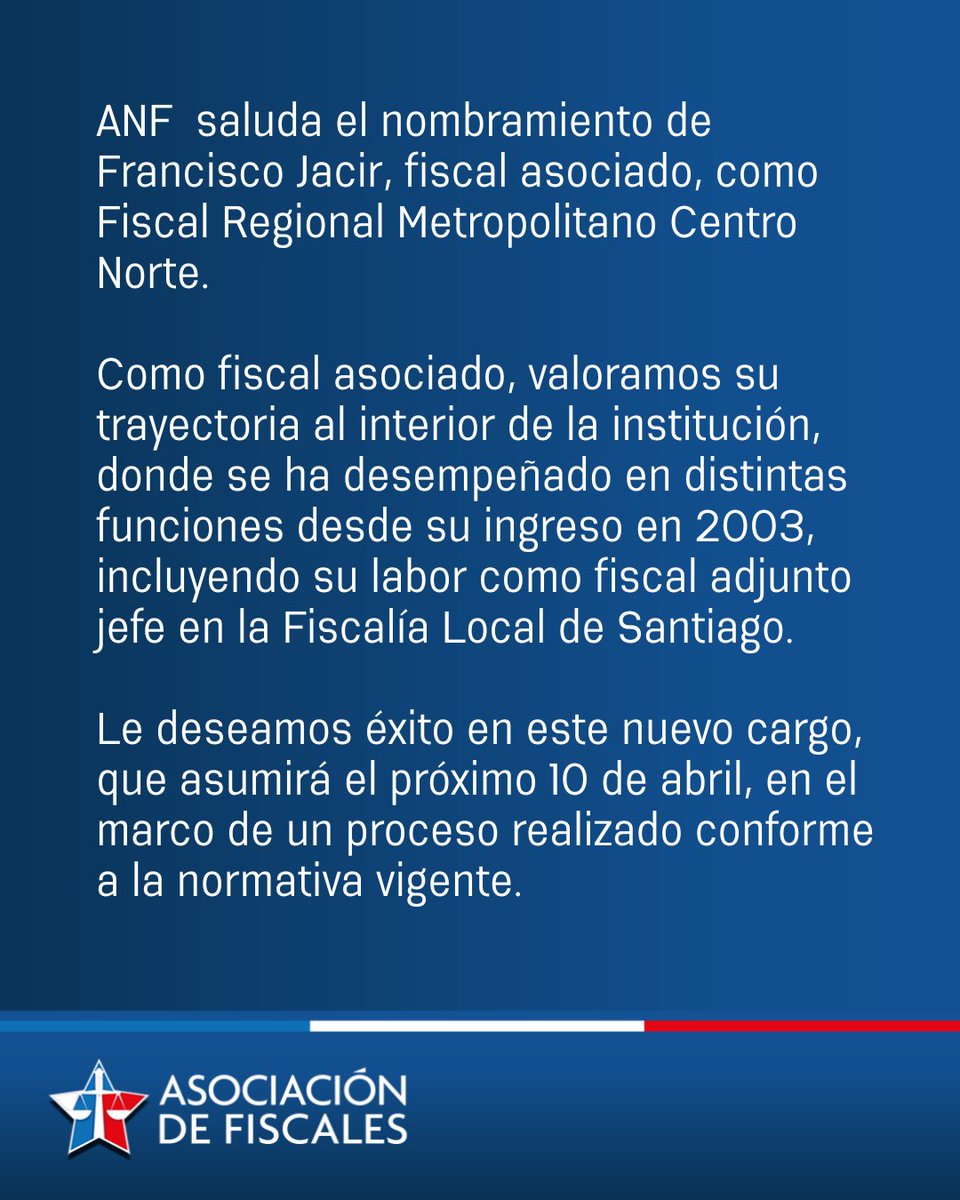 Asociación Nacional de Fiscales de Chile tweet media