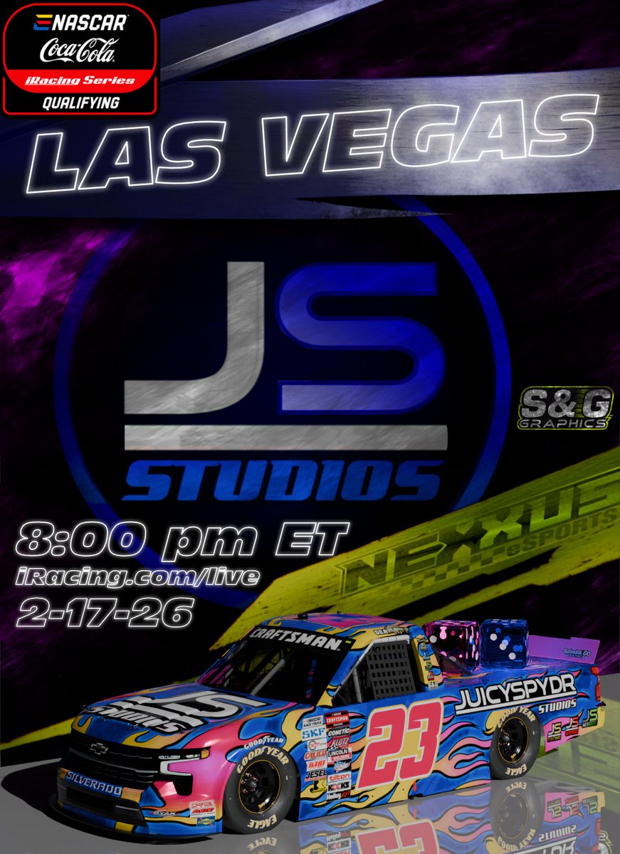 Race 2 of the
<a href="/ENASCARGG/">NASCAR Gaming and Esports</a>
Qualifying series tonight takes place at Las Vegas Motors peedway! You feeling lucky?