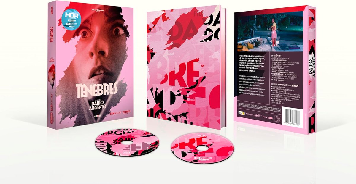hdnumerique's tweet photo. 🔅Dans l’ombre de #ProfondoRosso… le rasoir tranche à nouveau 🩸Ténèbres (1982) bientôt dispo en #4K #UltraHD #Bluray !
👁️INFO : https://t.co/mR4GHg2TGV
📀 Édition digipack collector
🌈 Dolby Vision & 🎞️ Restauration 4K
🔊 VO/VF DTS-HD (dual-mono)
🛒Précos lancées. Dispo en juin (🇫🇷)