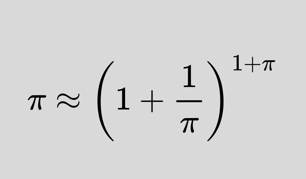 Approximation of π using π