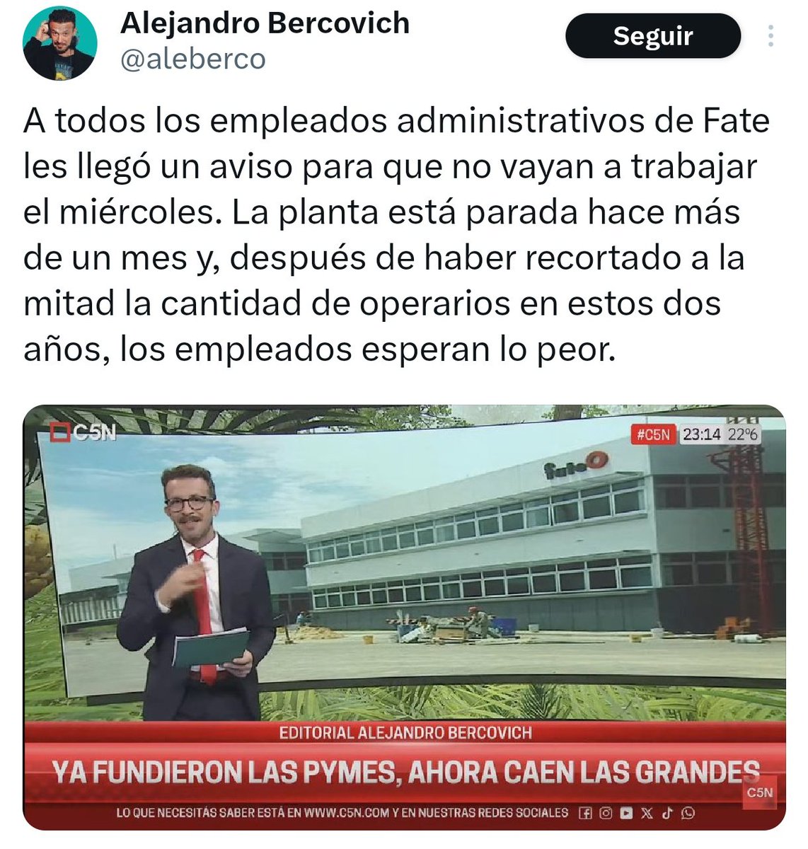 había que dejar medio sueldo, hasta 2023, para cambiar los 4 neumáticos. forzaron cierre de importaciones y paritarias insostenibles. aquí tienen las consecuencias.

pero, además, un neumático no es un objeto de lujo: salva vidas. a ellos no les importó.