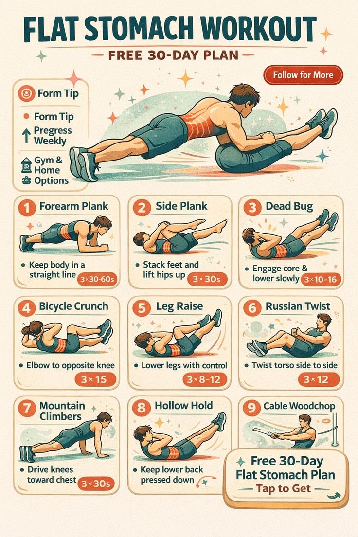 fitness_dad1's tweet photo. Workouts for Flat Stomach 💪 https://t.co/OSJtnVO8RN