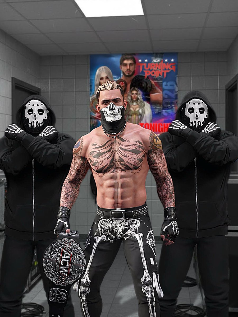 Grimm2KOfficial's tweet image. With help from Skullz &amp;amp; Bonez, I 𝖈𝖆𝖕𝖙𝖚𝖗𝖊𝖉 the Openweight Championship Title at ACW: Turning Point.

Now it’s time to be ACW’s most 𝖉𝖔𝖒𝖎𝖓𝖆𝖓𝖙 Champion.

𝕿𝖍𝖊 𝕱𝖆𝖑𝖑𝖊𝖓 are here. 

#wwe2k26 #wwe #createawrestler #2kgames #WWE2K25