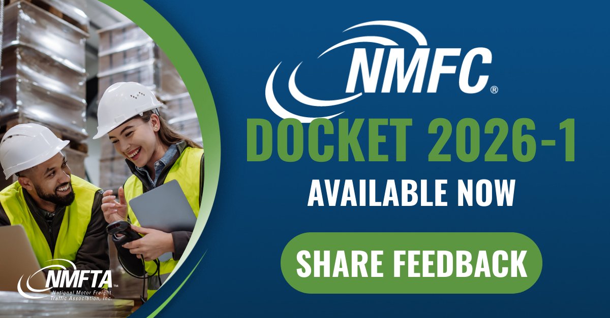 NMFTA's tweet photo. 🚨Feedback Needed

🗣️ #Carriers, #shippers, and #3PLs—your input is essential! Before submitting feedback, be sure to review the docket: https://t.co/f2eWfjOViK

📅 Don't Forget to Submit your feedback by 5:00 pm ET on March 4, 2026. 

 #NMFC #freightclassification #ltlfreight https://t.co/5F38uyww4H