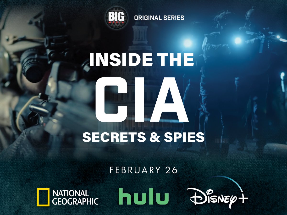 bigmedia__tv's tweet image. @DisneyPlus @hulu and @NatGeo  go INSIDE THE CIA with Big Media

The most immersive documentary series ever produced about the CIA will be available to stream on @DisneyPlus  and @hulu 

A Big Media original series in partnership with Breaklight Pictures

🇺🇸Premieres in the U.S.