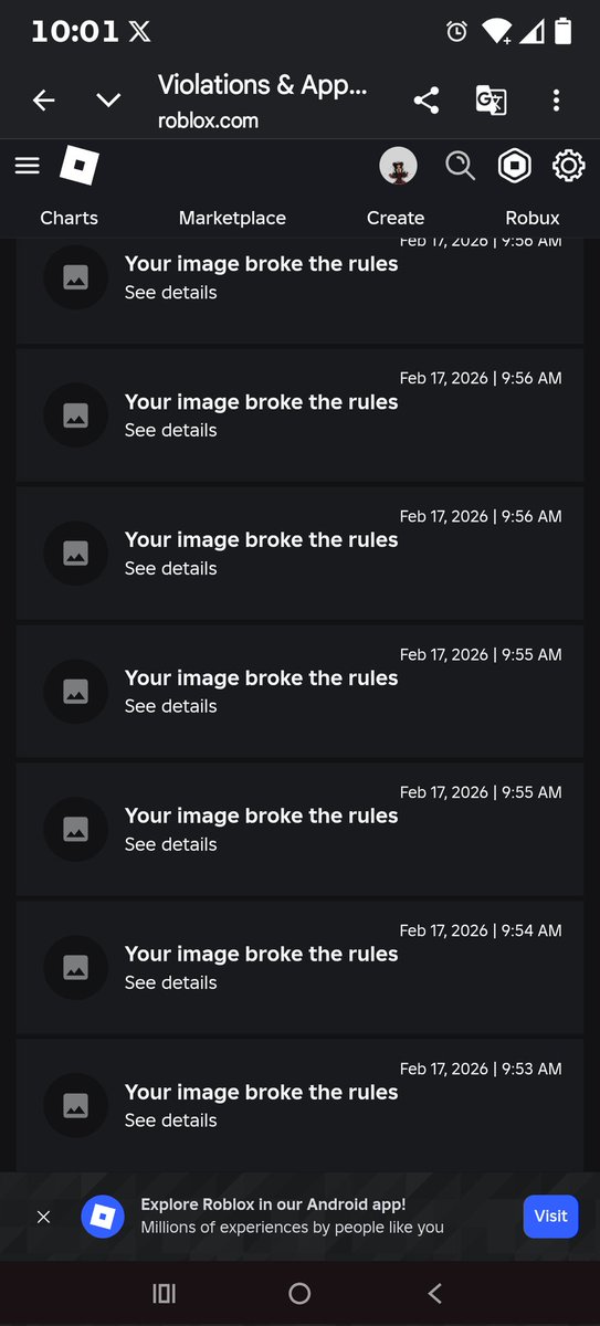 Ermmmmmm <a href="/Roblox/">Roblox</a> WTF is this ??? I haven't uploaded clothing since 2021 lol. Wdym?? All of a sudden there's a problem? I 100% broke ZERO rules. There's nothing inappropriate about any clothing I ever uploaded. and if I had a 5 YEAR RESPONSE TIME would be insane ! 😂💀