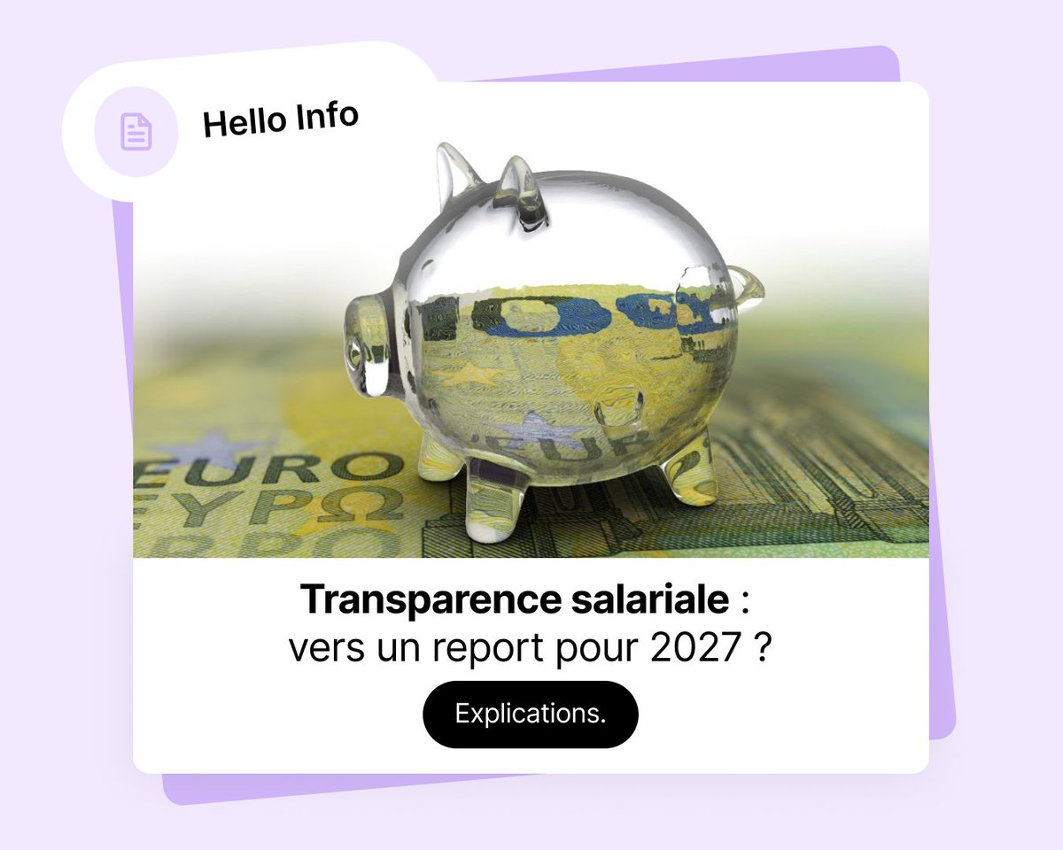 La transparence salariale arrivera-t-elle vraiment en juin ? 🤔

Selon l'ANDRH, 78 % des entreprises interrogées n’auraient pas encore de politique de rémunération formalisée.

Les DRH alertent sur les potentiels risques sociaux et managériaux.

hellowork.com/fr-fr/medias/t…