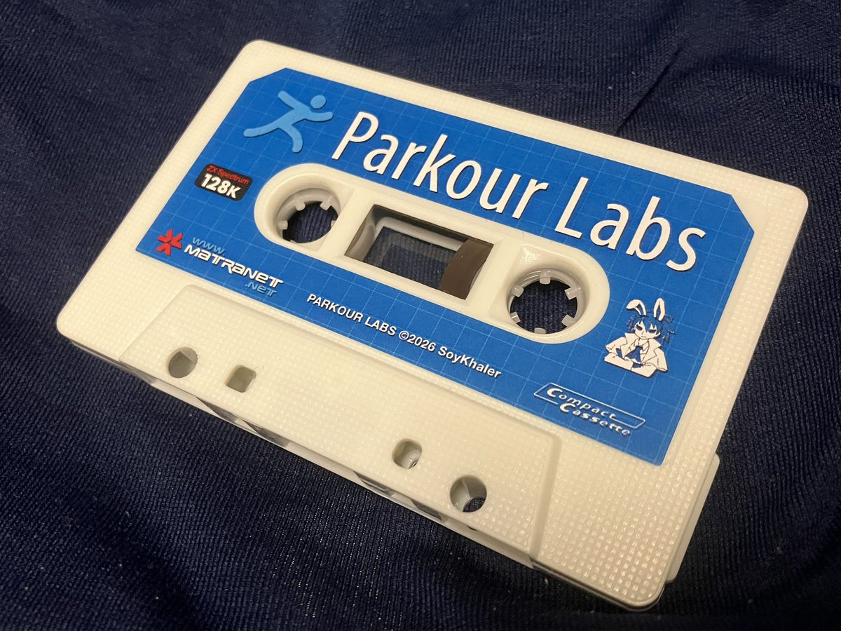 star2024's tweet photo. Vuelve @SoyKhaler con el demake de 'Parkour Labs' [ https://t.co/qkU4jmBPQO], un juegarral disponible en PS5/PSVR2, PC, Switch, Switch 2, Xbox, Meta Quest y Android, ahora en Spectrum de 48/128K para deleite de señoras y señores mayores a los que les gusta las cosas de antes. https://t.co/HZIZRBktCa