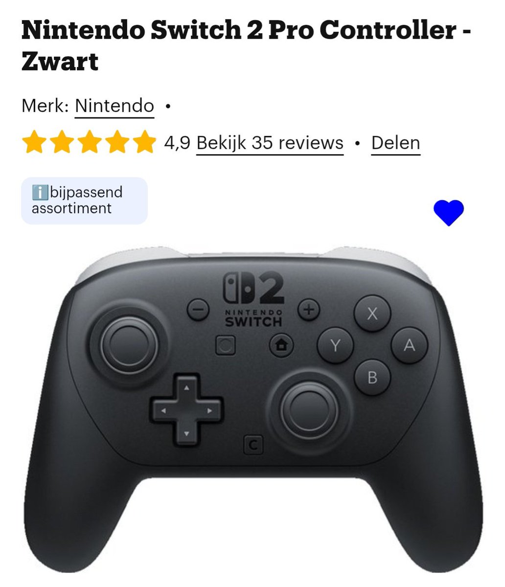 Croonenmaxxim's tweet photo. Ordered the @NintendoAmerica #switch2procontroller today 😁 https://t.co/hTY3w7U0s0