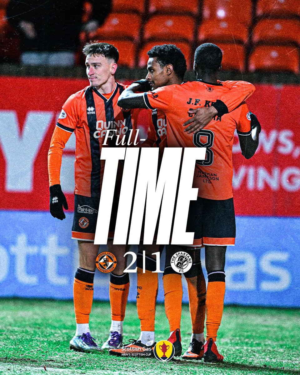 We progress into the Quarter-Finals of the <a href="/ScottishCup/">Scottish Gas Scottish Cup</a> 🏆

🍊 2️⃣-1️⃣ 🔴 | #UTDSPA | #DUFC