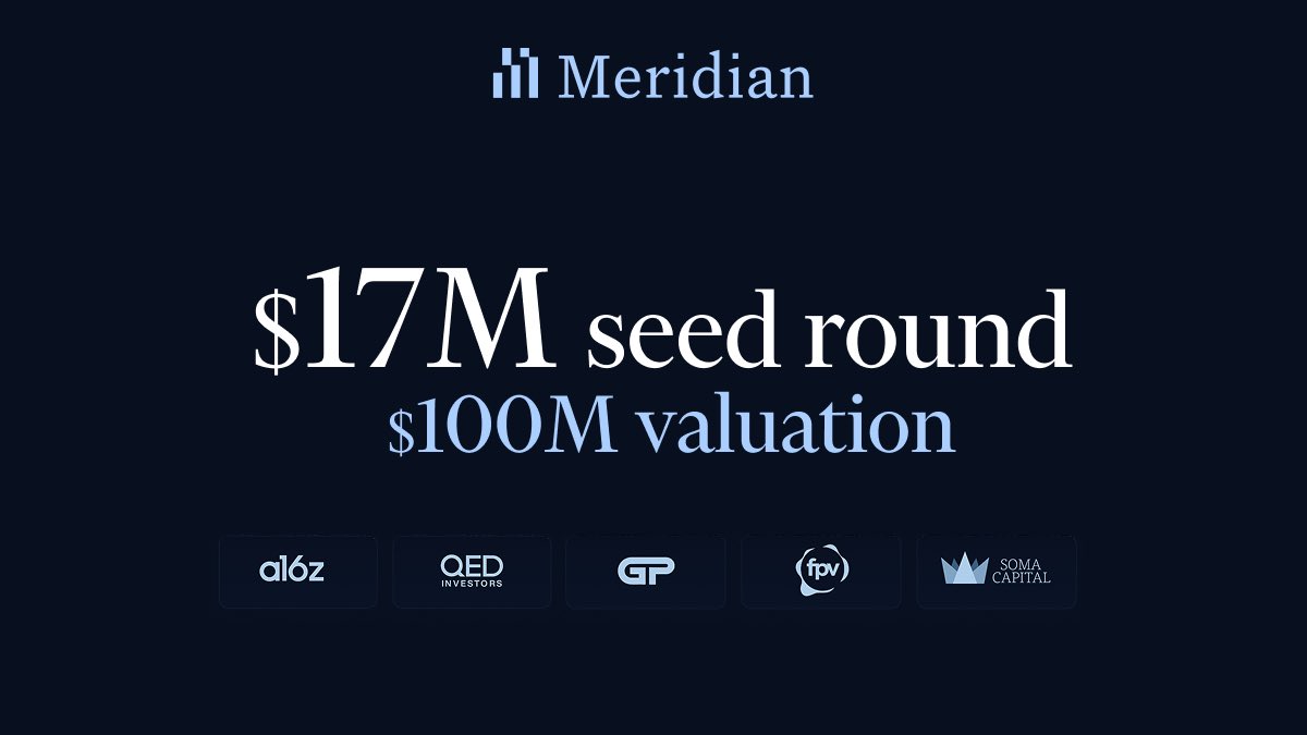 bradbartelt's tweet photo. Spreadsheets power the global financial system. The work behind them is manual. @MeridianAgent is building the AI layer for finance.

We’ve raised $17M at a $100M valuation, led by @a16z and backed by researchers from @OpenAI and @AnthropicAI. https://t.co/8fBkBxlGCB