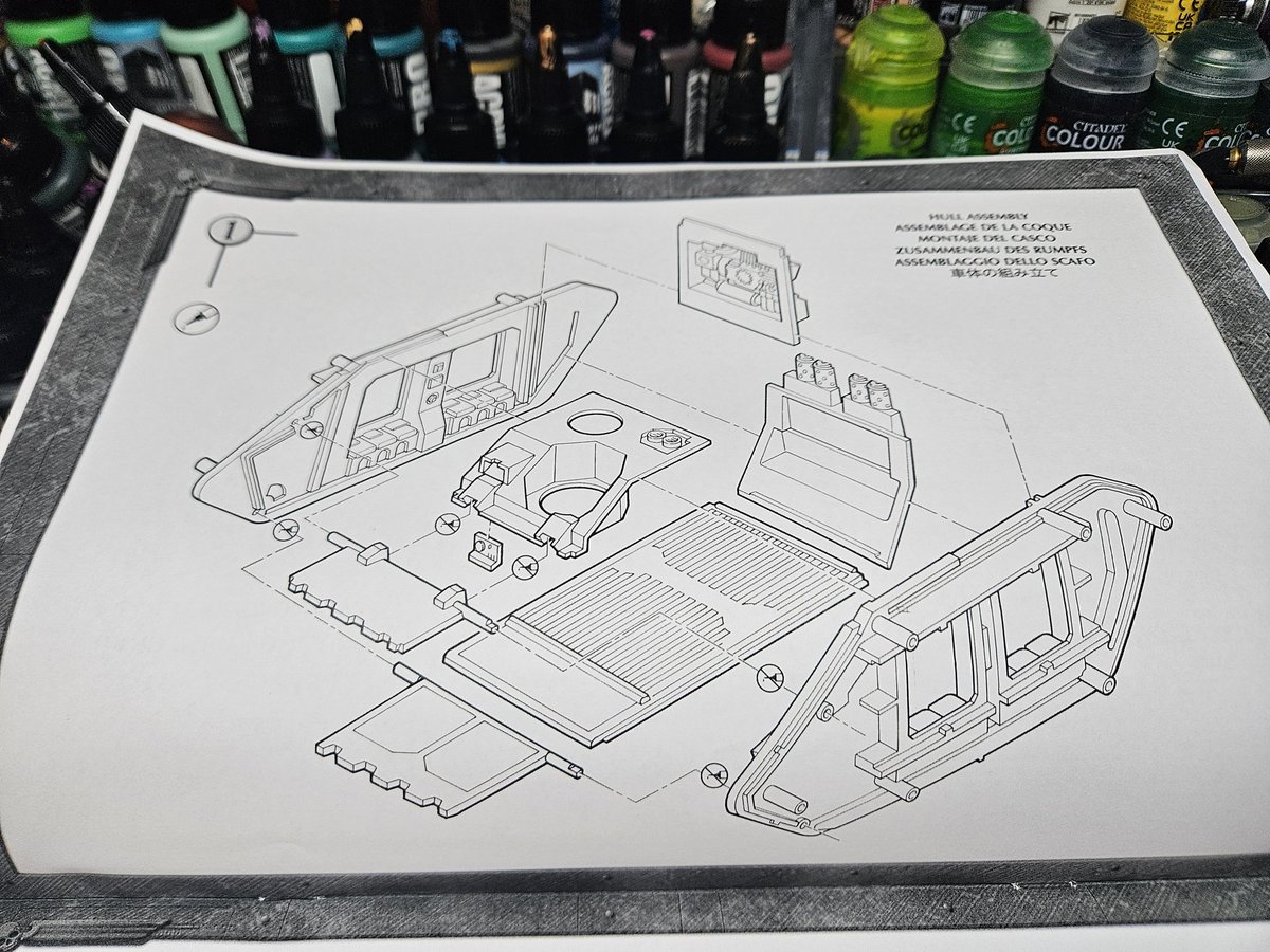 Land Raider instructions. 
Step 1: Build the entire goddamned tank