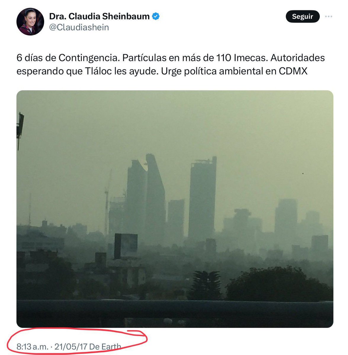 Si tan solo esta mujer hubiera sido Secretaria del medio ambiente de la CDMX, después jefa de Gobierno y después presidente… 

Seguramente todo sería muy diferente en la capital.