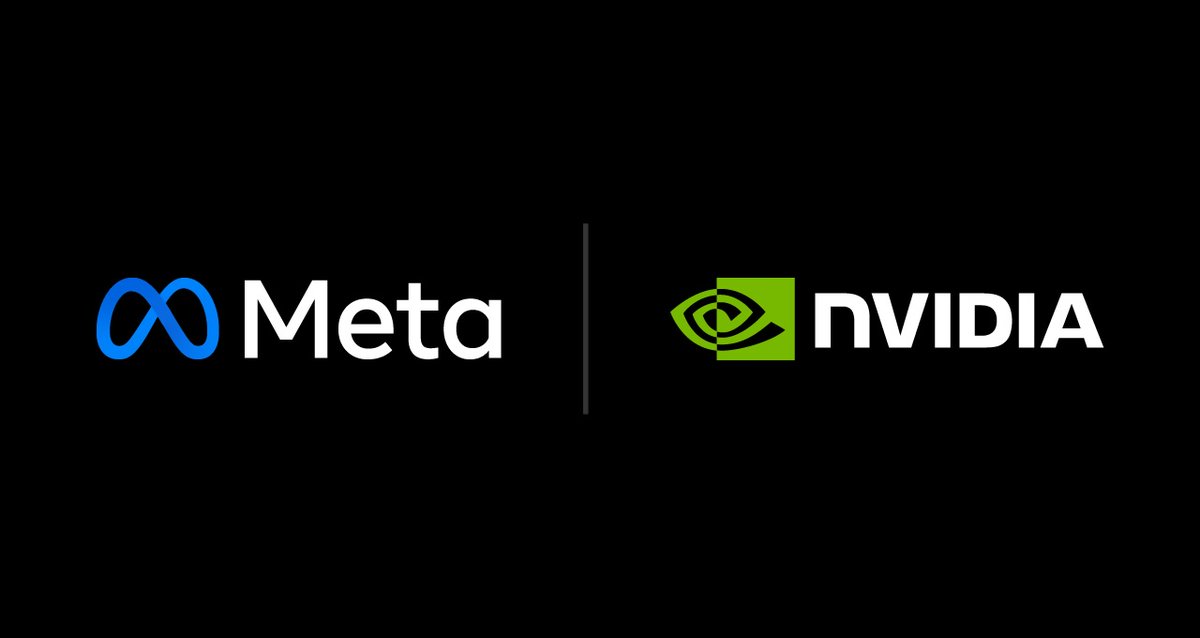 KobeissiLetter's tweet image. BREAKING: Meta and Nvidia announce a multiyear partnership to expand AI infrastructure, including "large-scale deployment" of Nvidia CPUs and GPUs.

Nvidia says this partnership will deploy "millions of Nvidia GPUs"