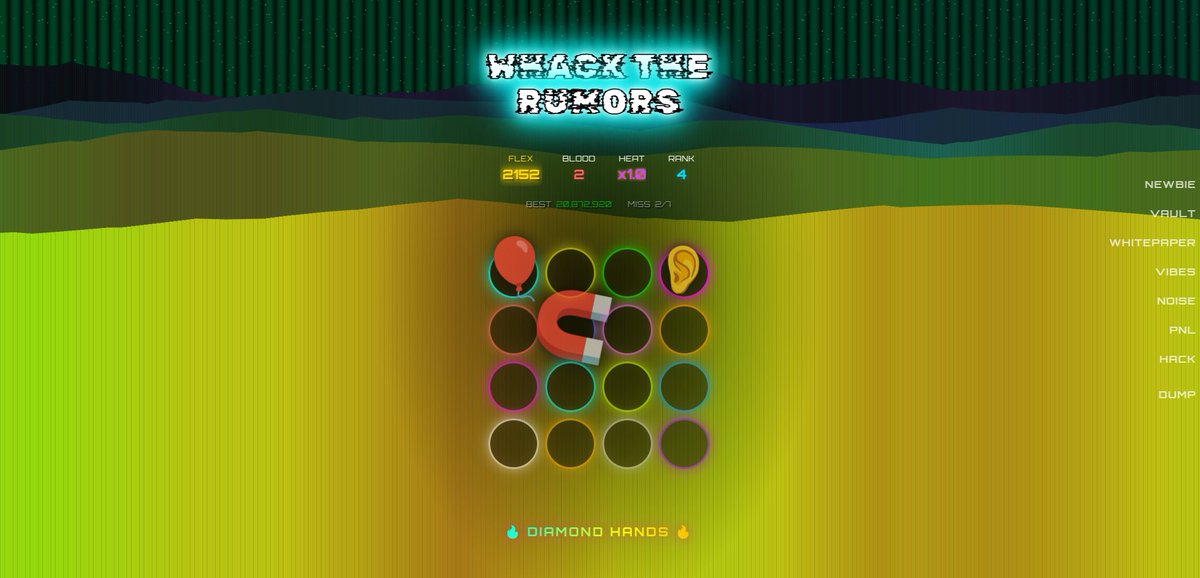 The homepage for Whack the Rumors, our first game, is finally ready! We’ve applied our new artistic direction inspired by the demoscene, as a tribute to that creative and experimental spirit.

The background, meaning the full design of the back office with tutorial, leaderboard,