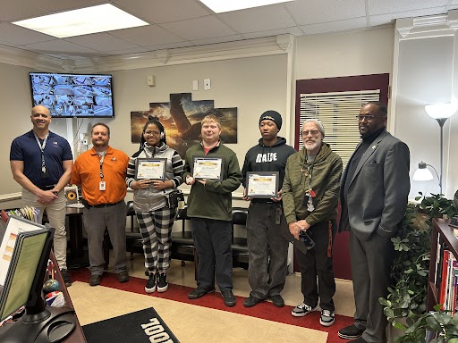 CumberlandCoSch's tweet image. Douglas Byrd High School shined at the CTE Career Pathway Fair at the Crown Expo Center! 🎮 Four students proudly showcased eSports in education with support from CCS Technology and guidance from their teacher. #CTE #CareerReady