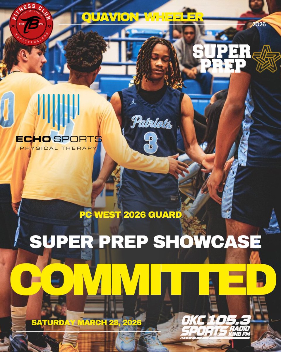prep_super's tweet photo. PC WEST 2026 Guard Quavion Wheeler will be attending the Super Pre Showcase 🚨
Looking forward to seeing Quavion!
#okpreps #superprep https://t.co/806MaSb9tF
