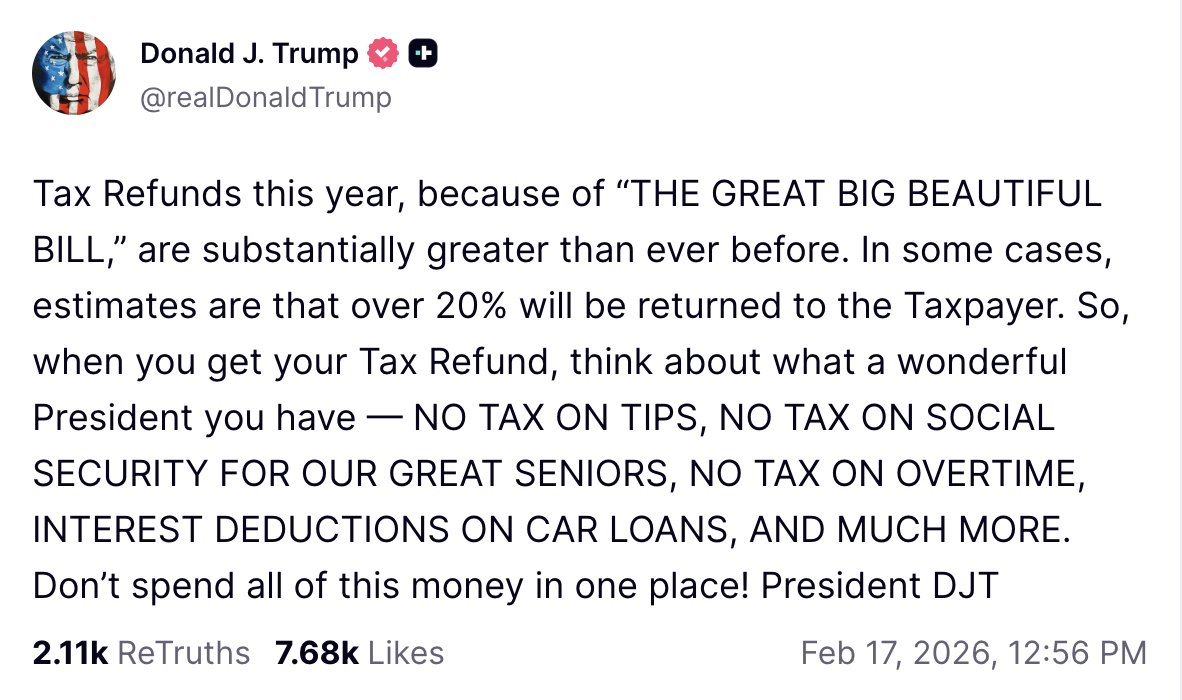 Image for the Tweet beginning: Thanks to President Trump and