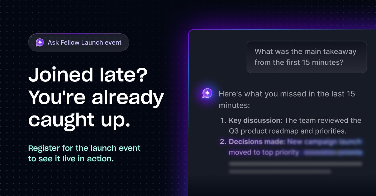 Fellow - AI Meeting Assistant tweet media