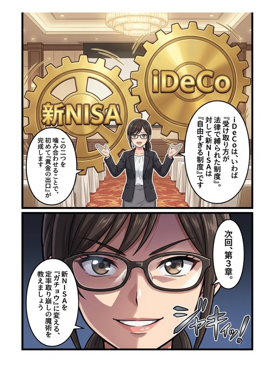 Kindle出版で、新NISA＆iDeCoの出口戦略の解説本を制作中。  積み立てするのは良いのですが、使うときはどうするのか？   
そんな、自分自身の疑問の解決を、本にまとめます。  
内容が、とっつきにくいので、解説マンガでを制作中😃