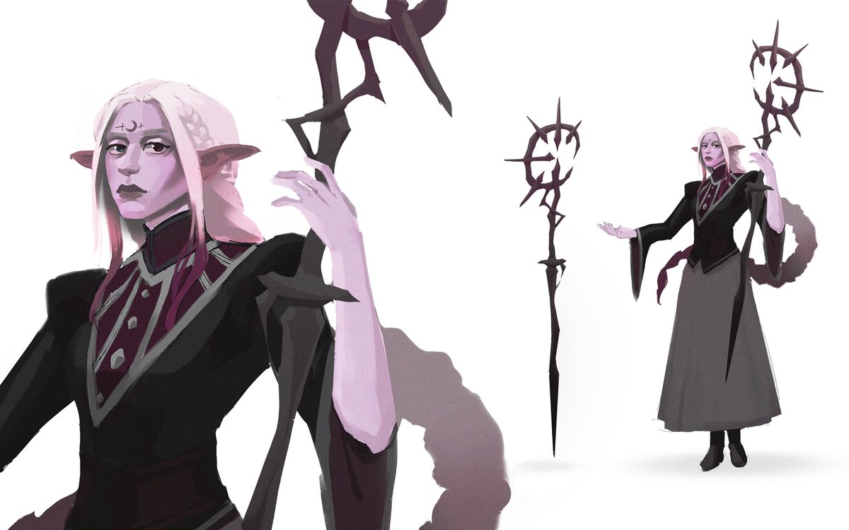 IlusbyDomii's tweet photo. This is a character sheet for my Tav in Baldur’s Gate! She’s a drow wizard.
#bg3 #DnD #dndart https://t.co/3fx7LwkFKR