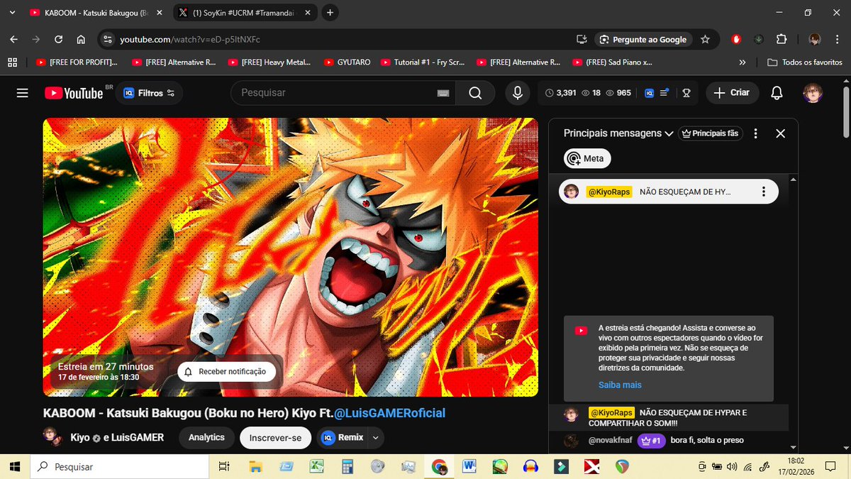 27 minutos pra estreia, bora bora, cola ai pra assistir junto, e não esquece de hypar o som <3