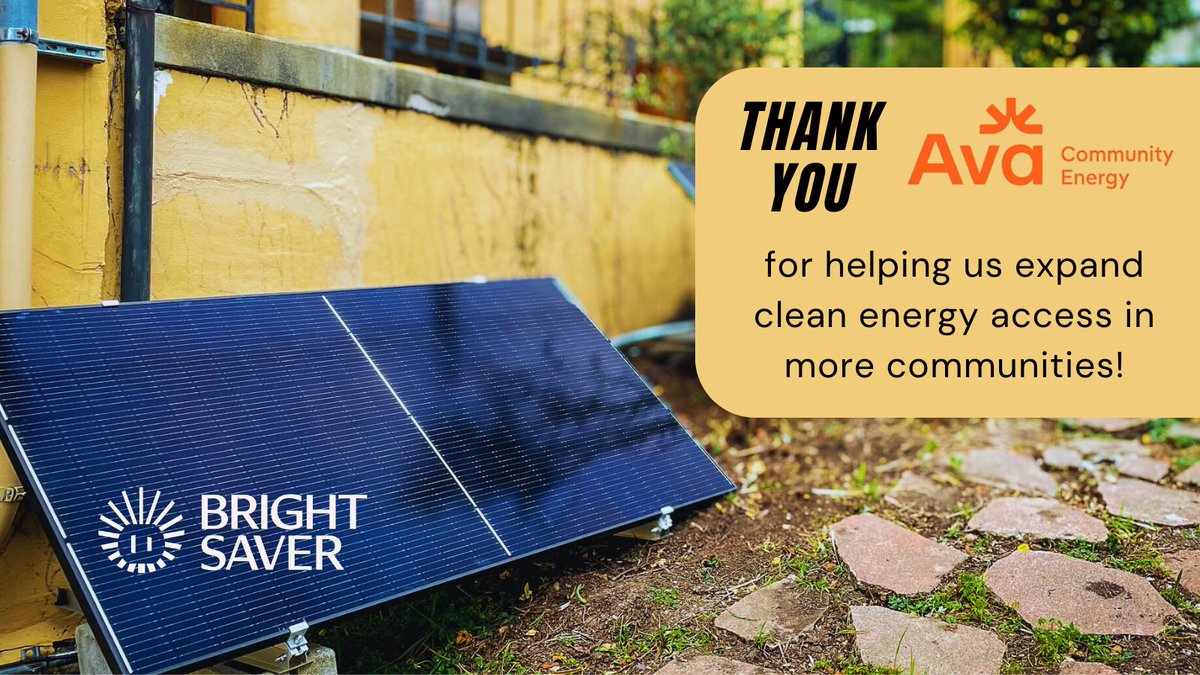 Bright_Saver's tweet photo. EXCITING NEWS! βοΈ @BrightSaver was selected by Ava Community Energy @PoweredwithAva as a #CommunitySponsorship awardee in order to expand plug-in (βbalconyβ) solar in Stockton.
More soon. Thanks, @PoweredwithAva ! β‘π
#CleanEnergy #CommunityEnergy #Solar https://t.co/3UK35jTX7G
