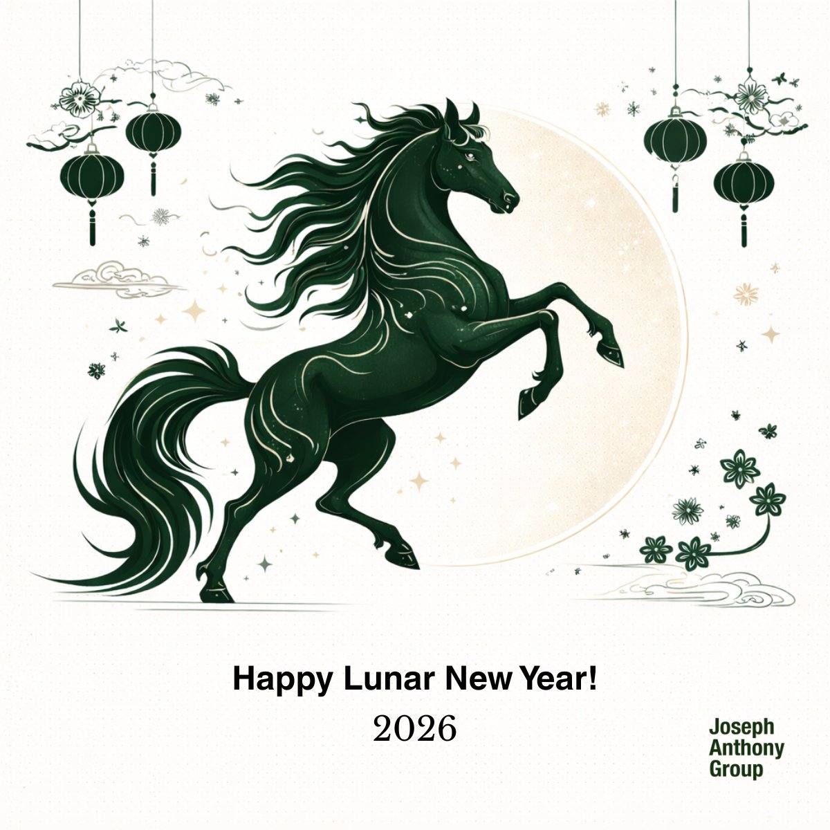 JosephAGroup's tweet photo. Happy Lunar New Year! Here’s to a year full of growth, success, and new opportunities in 2026, the Year of the Fire Horse.

#LunarNewYear #YearOfTheFireHorse #YearOfTheHorse https://t.co/lvGsLNAwVR