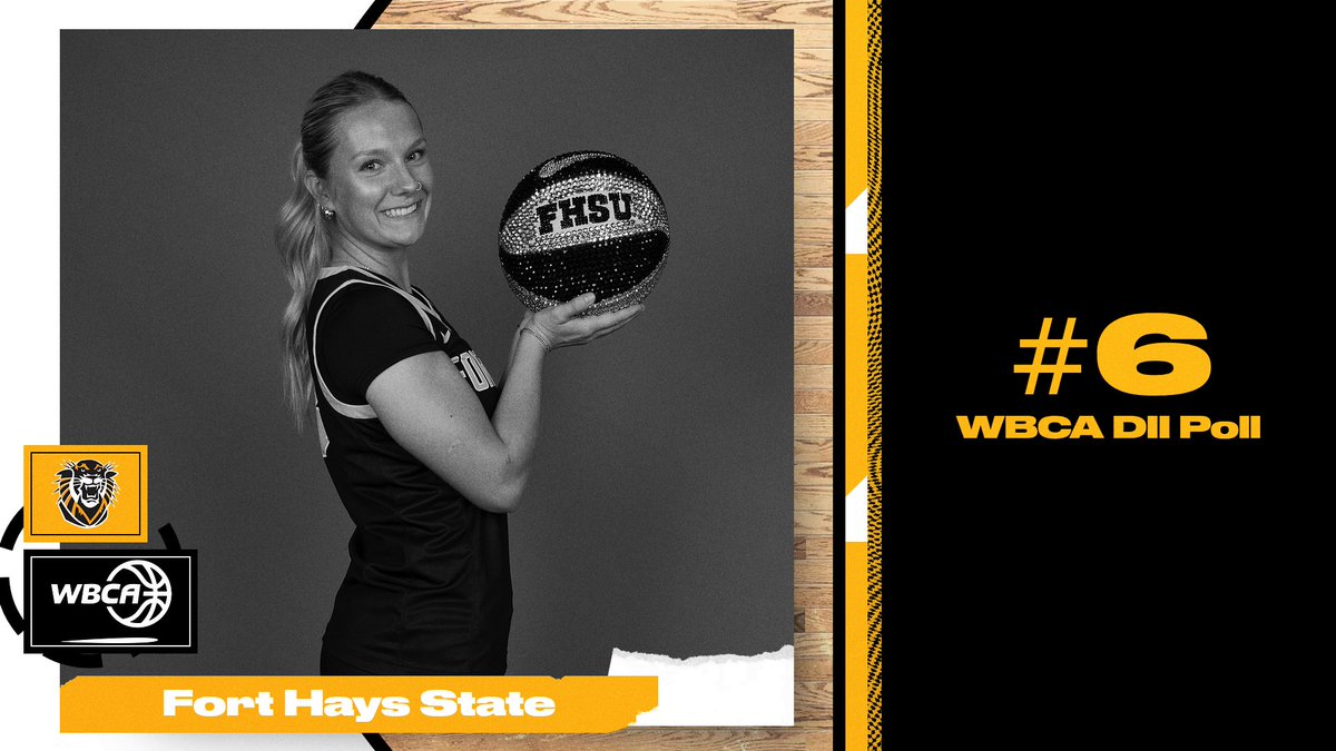 fhsuathletics's tweet photo. Women's basketball moved up in the national poll for the second week in a row, now sitting at No. 6 in Division II. https://t.co/it3McgNuNf https://t.co/VhN2AZ558e