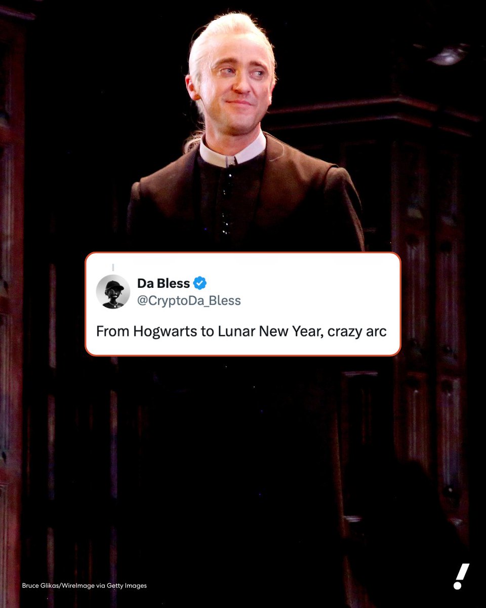Draco Malfoy, aka Tom Felton, is an international holiday mascot! 😭🐎🔥

As the Chinese New Year ushers in the Year of the Fire Horse today, an unexpected blond wizard from the "Harry Potter" franchise has emerged as China's unofficial symbol of luck.

The latest viral sensation