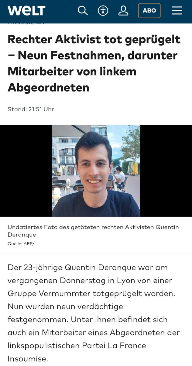 Seine Mörder waren zum Teil Mitarbeiter eines linken Abgeordneten. Diese Verfilzung zwischen Verankerung im Parlament und Aufmarsch auf der Straße zeigt, wie SA-ähnlich die "Antifa" mit den linken Parteien verbunden ist, um für sie die gewalttätige Drecksarbeit zu übernehmen.