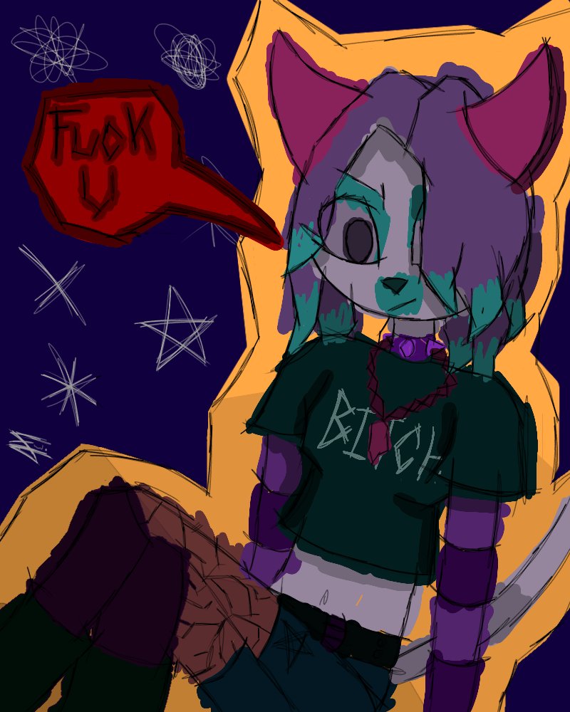 I decide to make a emo poli, inspired in the spider punk style
#lackadaisyOC #Lackadaisy #Lackadaisycats