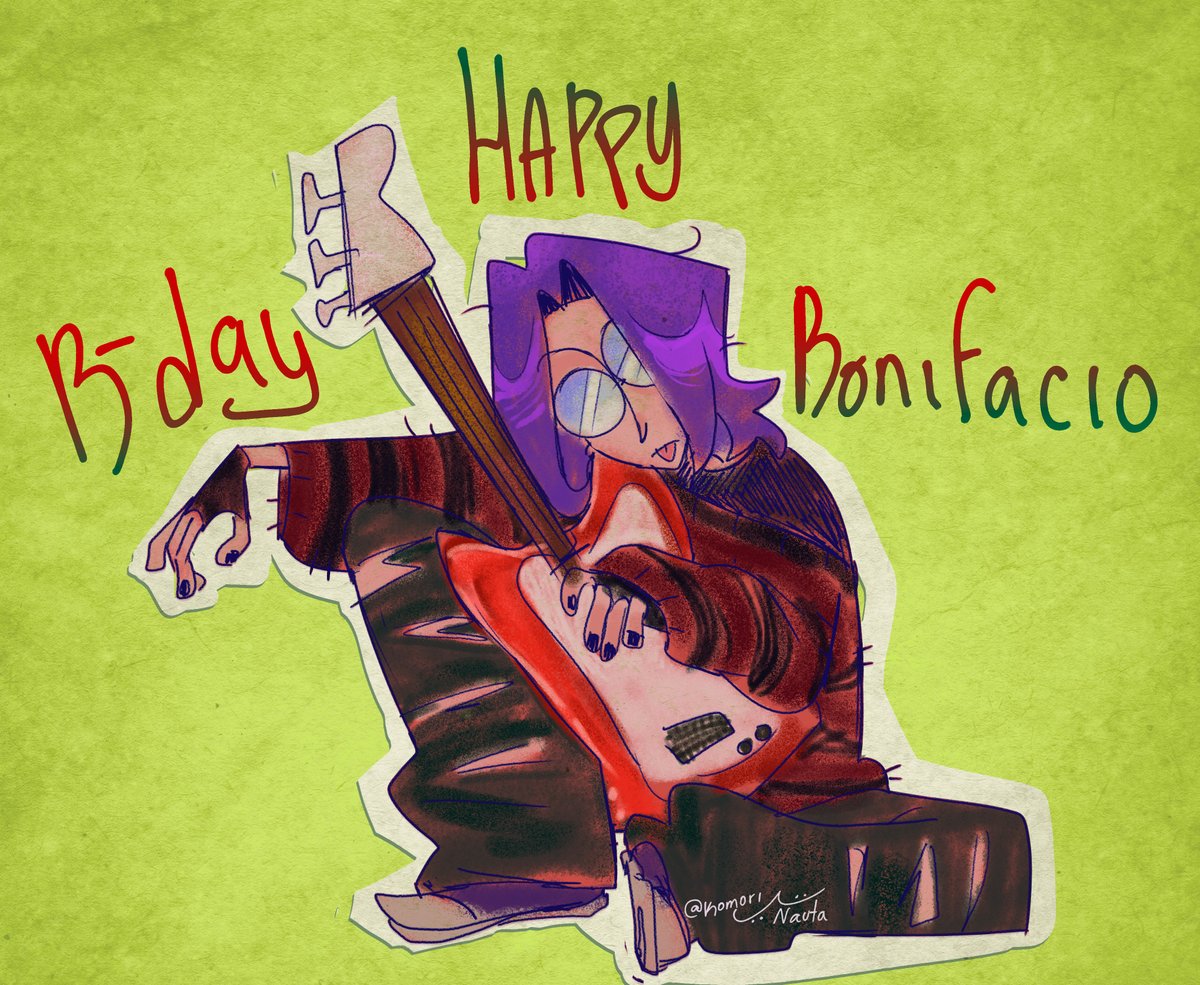 Felih dia 
conejo morado Bisexual que toca la guitarra
#FNAFHS