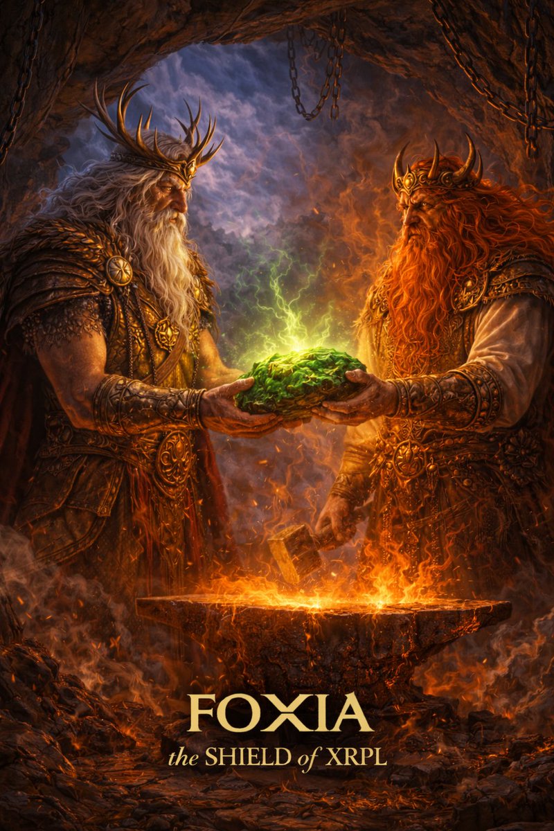MightyPerun's tweet photo. Perun placed the fallen green meteor into Svarog’s forge, where divine fire met the metal of the heavens. ⚡🔥
Between thunder and flame, a new destiny began to take shape. 🌿
#Perun #Svarog #SlavicMythology #legend #myth #FOXIA https://t.co/dcQgUoY069
