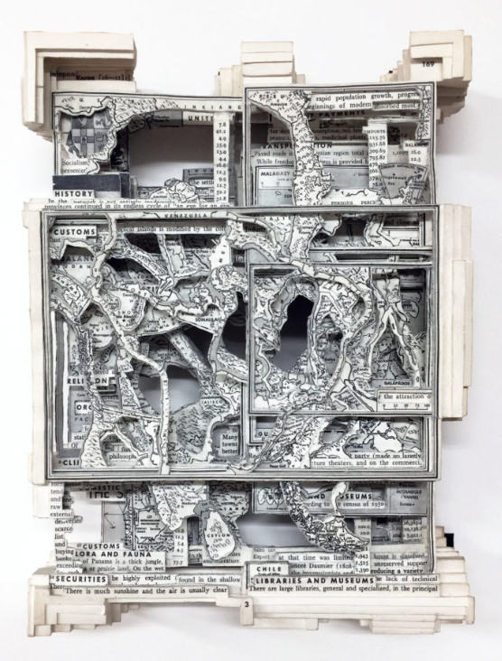 아티스트 Brian Dettmer의 Sculpted Books 작품들...그는 책에 이미 인쇄된 내용과 이미지들을 해체하고 재구성하여 원래의 책과는 전혀 다른 기호학적 이미지를 창조해내는데, 정말 입이 다물어지지 않는 작품들이다...
briandettmer.com/art/