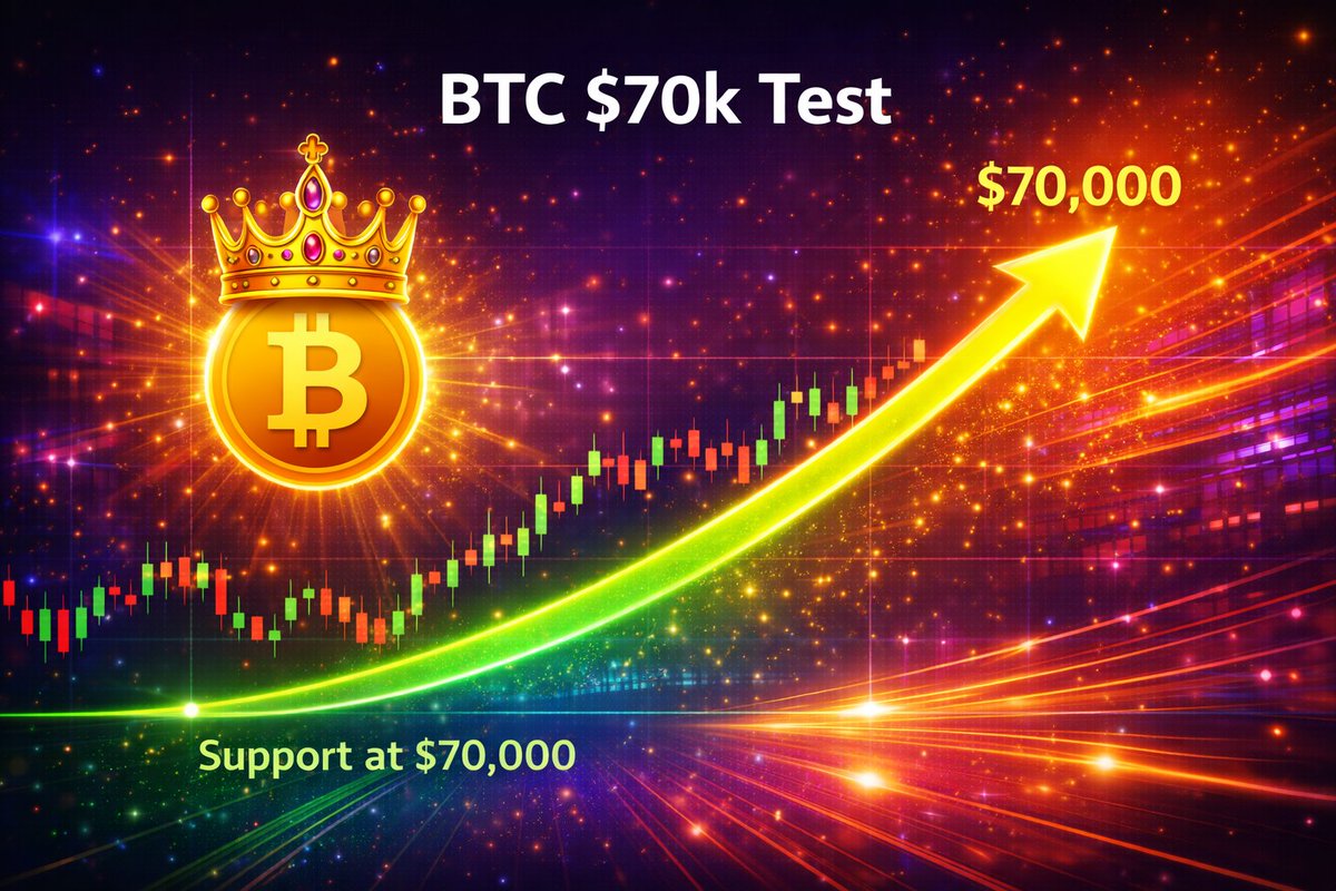 Queen mode: market testing support like family testing patience  BTC $70k hold feels strong. Your rebound pick? #Crypto #QueenVibes