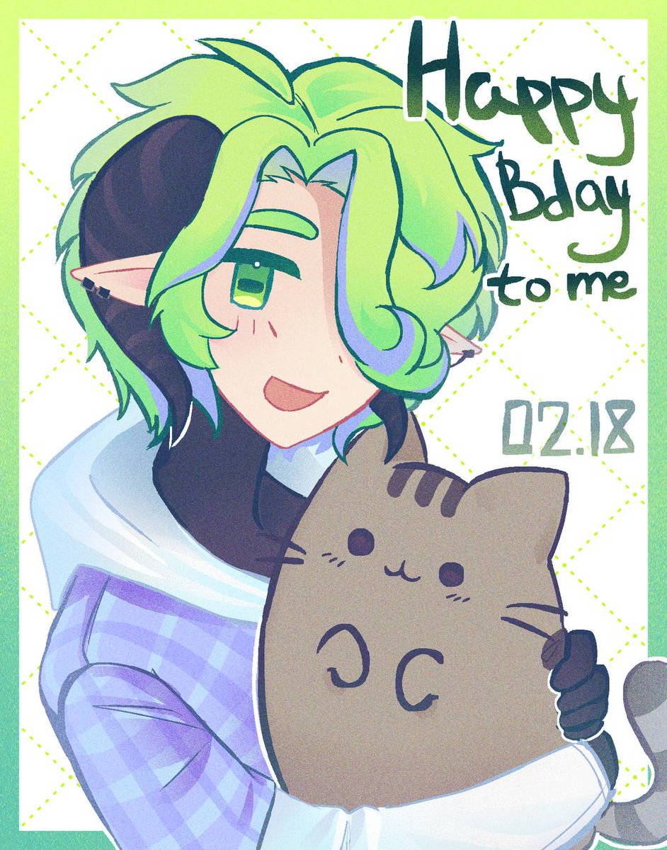Ev3ll_3's tweet photo. Long time no see! It's my bday today 🎉🎉^∆^
I drew pusheen and my sona together cuz we have the same bday https://t.co/rqM9UbsLOb