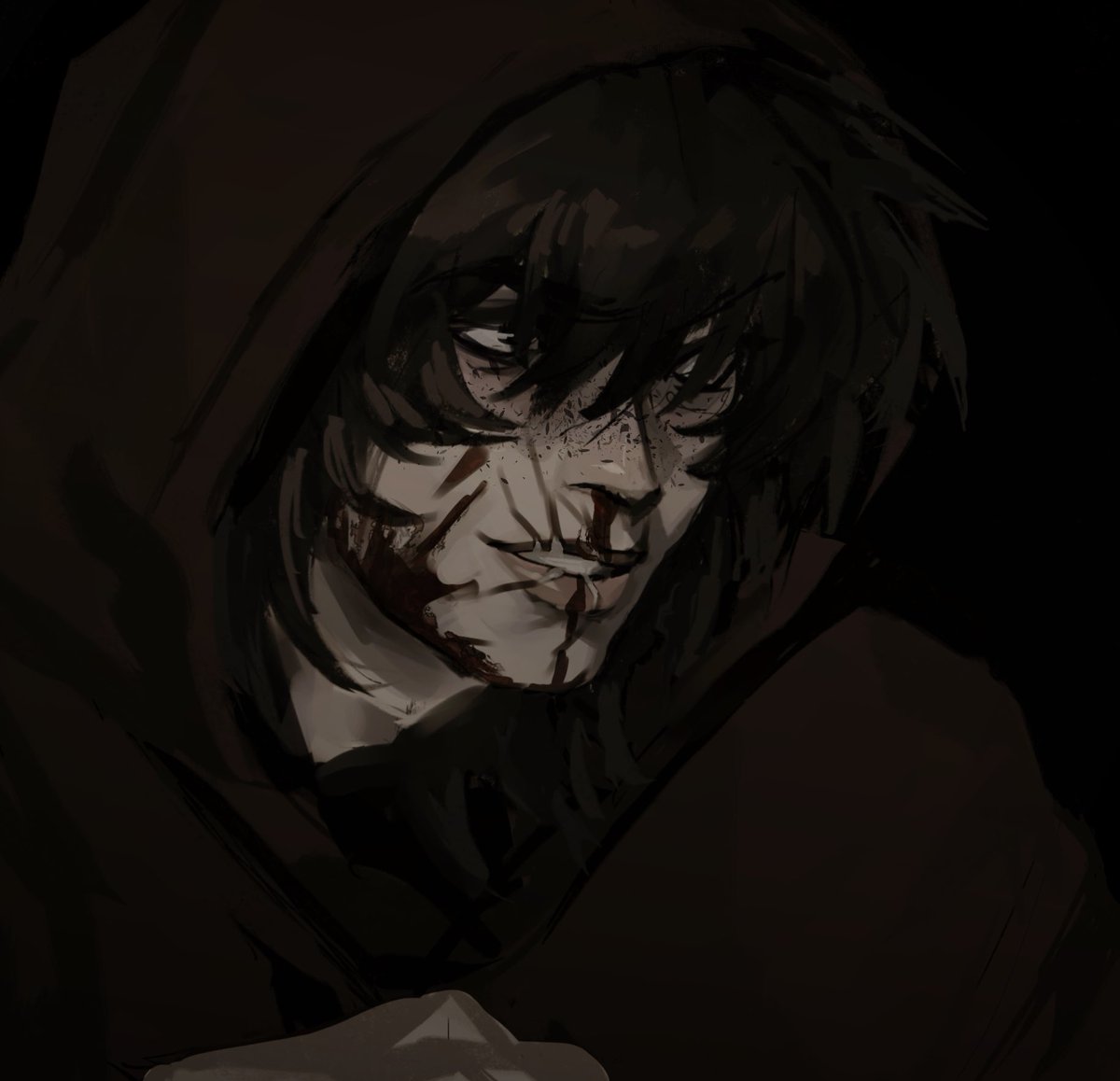 Nekrottt's tweet photo. what’s he so happy about 

#art #arttwt #creepypasta #creepypastatwt #oc #creepypastaoc https://t.co/Y2rxxw4bAB