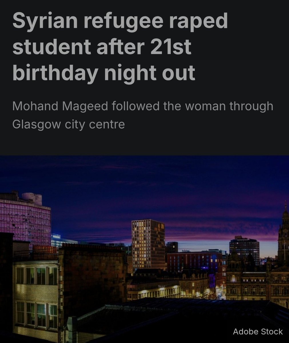 MrNChance's tweet image. Glasgow is the asylum capital of the UK and has undergone huge demographic change due to immigration. Scotland as a whole has seen more deaths than births, yet we have record population growth.

On a totally unrelated note, Glasgow now has record high rapes.