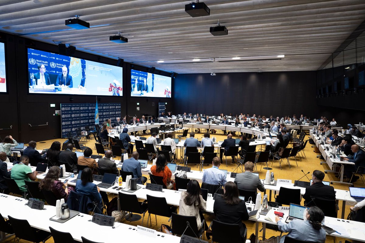 DrTedros's tweet photo. I thank Member States for their constructive discussions at the fifth Intergovernmental Working Group meeting on the @WHO Pandemic Agreement. Negotiators demonstrated that agreement can be reached on creating a new pathogen access and benefit sharing system for consideration at May’s World Health Assembly. 

For the cost of inaction is great, and maintaining the status quo will not be enough to protect against future pandemics.

To respond swiftly to future threats, countries must be able to quickly detect pathogens with pandemic potential and share their genetic sequence information and materials. This helps scientists speed up development of tests, treatments and vaccines, and accelerates access to such life-saving tools for vulnerable communities most in need.

https://t.co/82fT2j0hGT