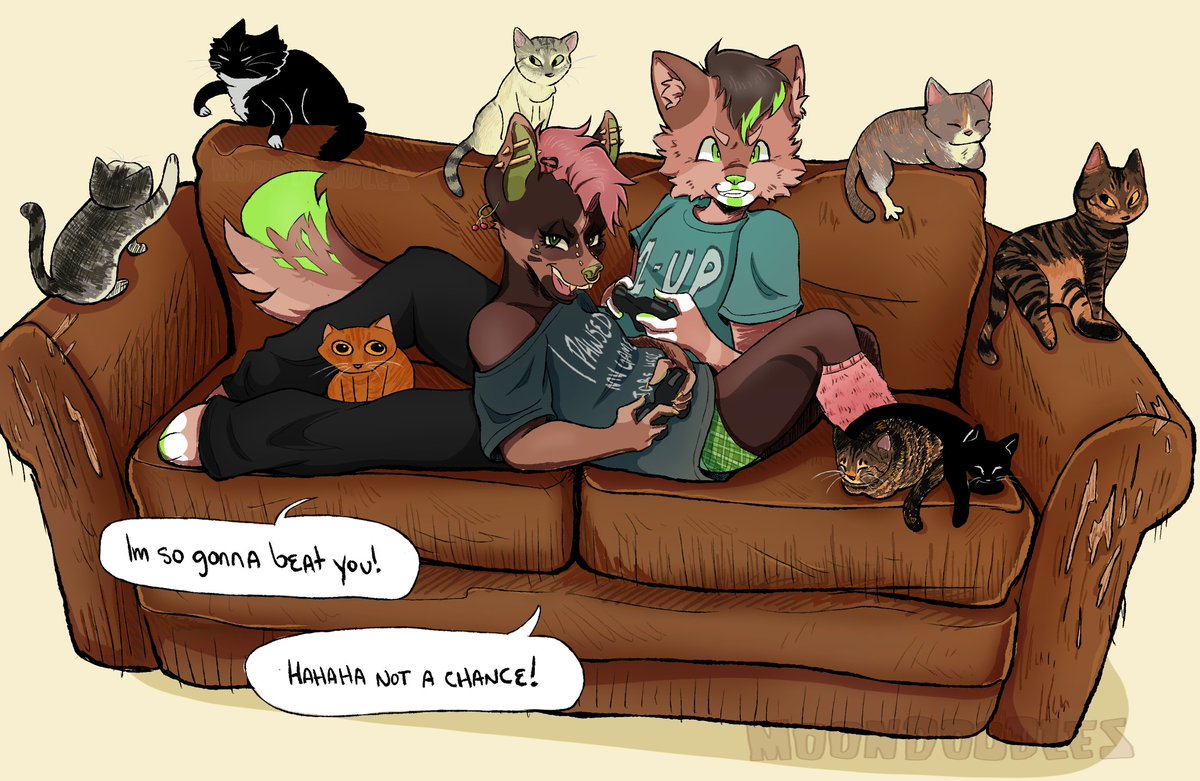 Latest commission for <a href="/achromaticpaws/">☆ moose/macey ☆</a> !! ^^