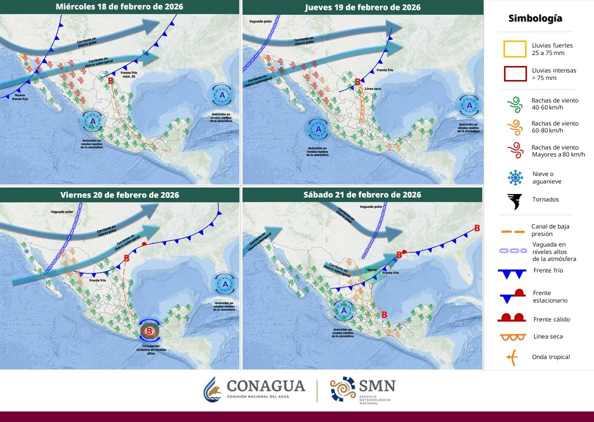 conagua_clima's tweet photo. A partir de este martes inicia una #OndaDeCalor en regiones de #SanLuisPotosí, #Querétaro, #Jalisco y #Oaxaca. Encuentra más información en nuestro pronóstico a 96 horas  ⬇️
https://t.co/9TaD34gu5a https://t.co/34SYzSOMqy