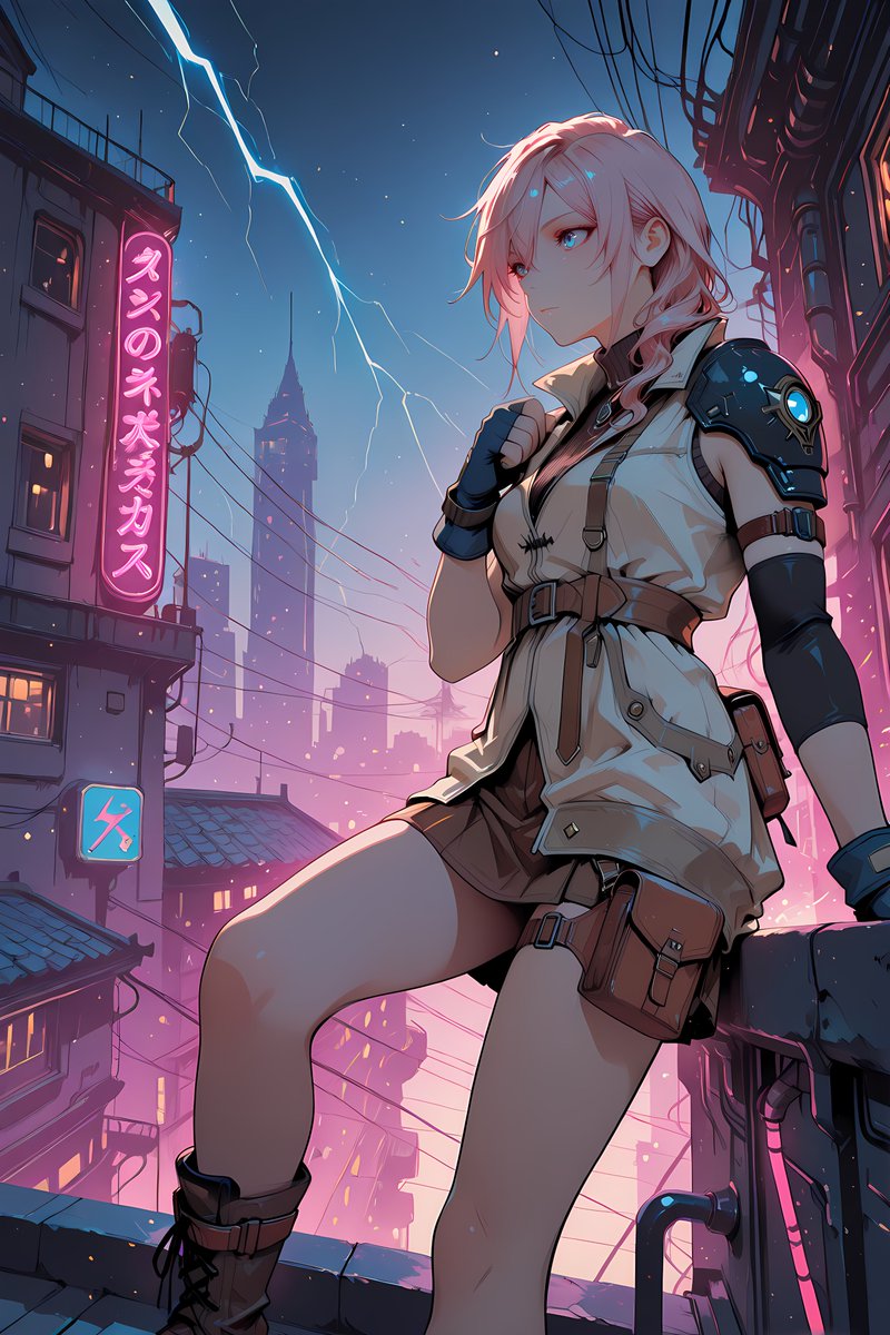 ライトニング　イラスト AI illustration #ライトニング / #Lightning #ファイナルファンタジー