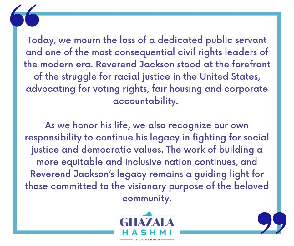 Lt. Governor Ghazala Hashmi tweet media