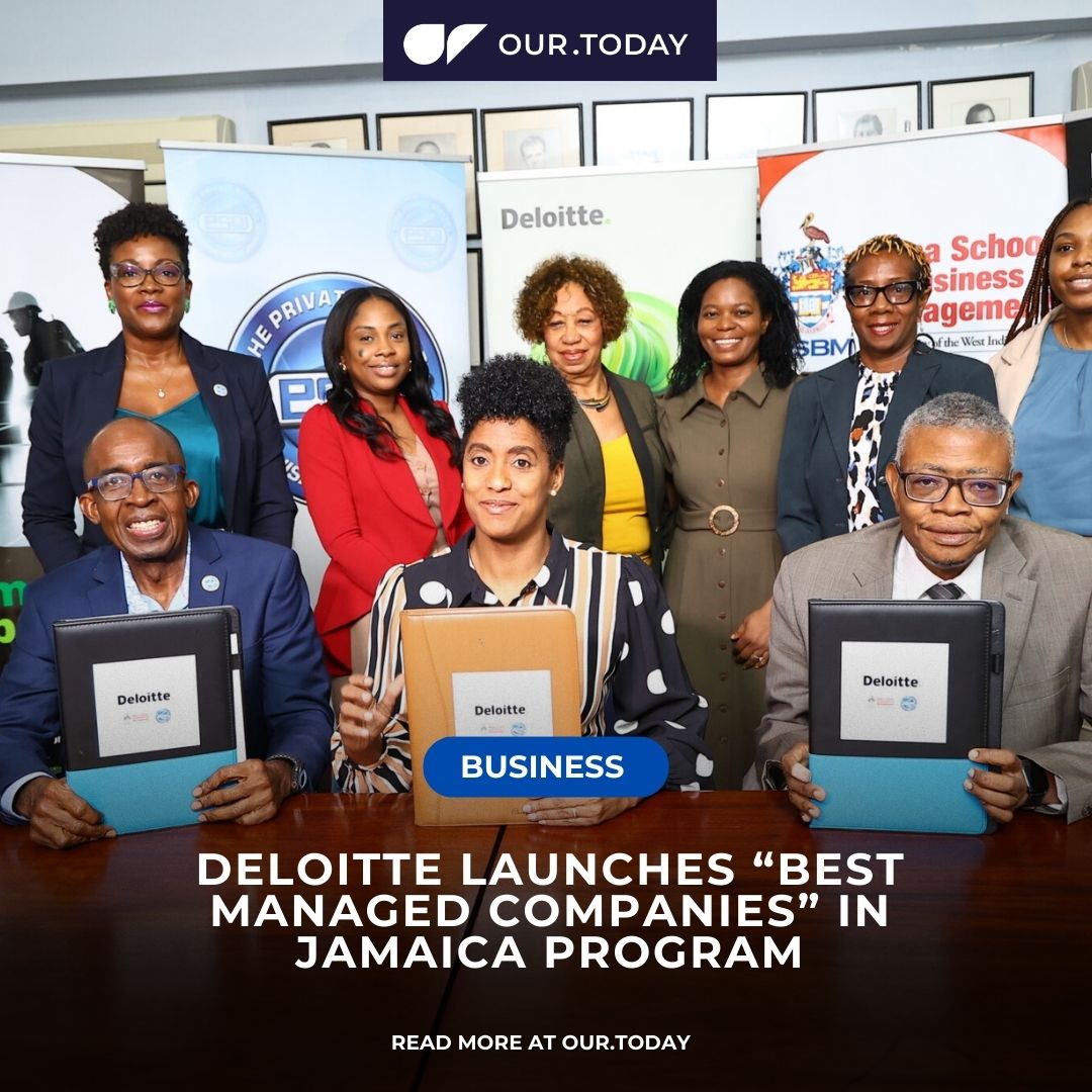 Our_Today_News's tweet photo. Renown and esteemed auditing and consultancy firm Deloitte, with its Jamaican operations headed by Imani Duncan-Price, has officially launched the “Deloitte Best Managed Companies in Jamaica.

Read more:
https://t.co/49yDrkZZdY

#Deloitte #PSOJ #OTBusiness #Business #Jamaica https://t.co/JULtWOcnHd
