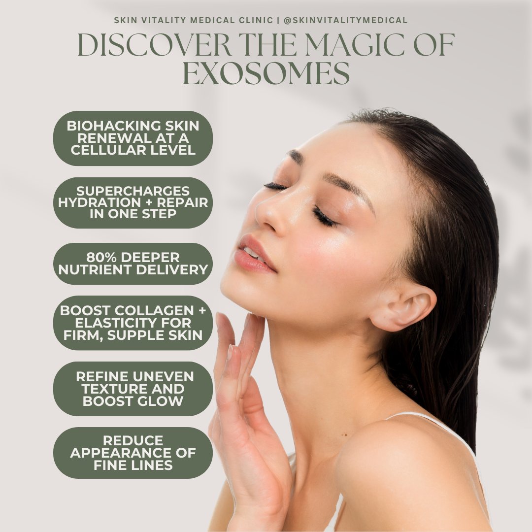 Exosomes ✨🧬
Explored for cellular communication and collagen support when paired with treatments. Results may vary.
📌 Book a complimentary consultation and personal assessment today through Instagram
#SkinVitality